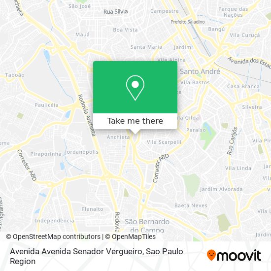 Mapa Avenida Avenida Senador Vergueiro