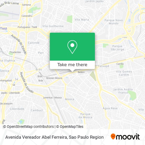 Mapa Avenida Vereador Abel Ferreira