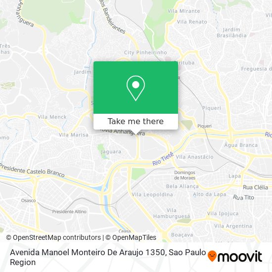 Mapa Avenida Manoel Monteiro De Araujo 1350