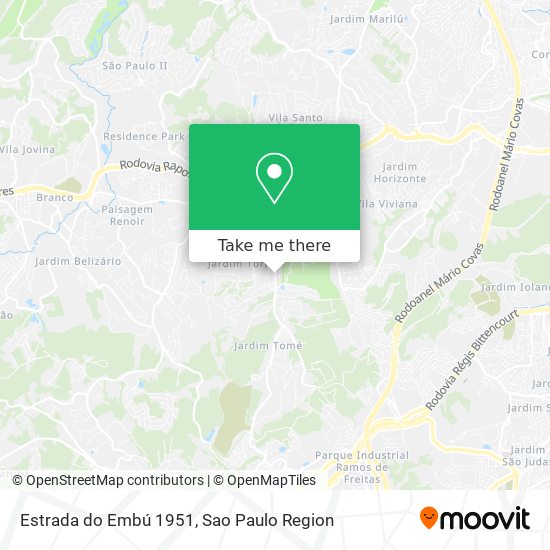 Estrada do Embú 1951 map