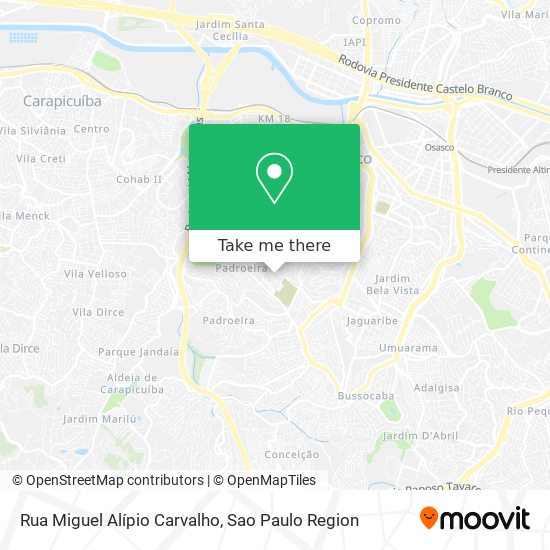 Mapa Rua Miguel Alípio Carvalho