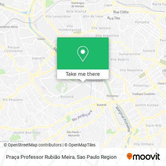 Mapa Praça Professor Rubião Meira