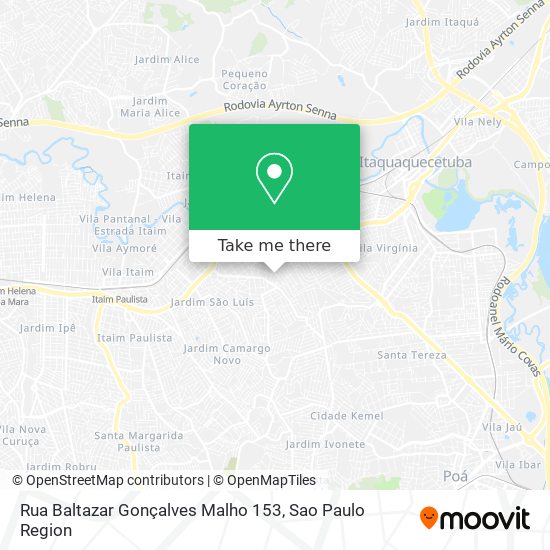 Mapa Rua Baltazar Gonçalves Malho 153