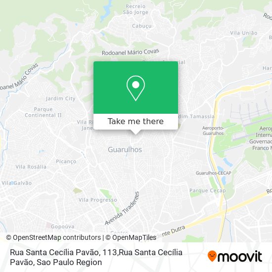 Rua Santa Cecília Pavão, 113,Rua Santa Cecília Pavão map