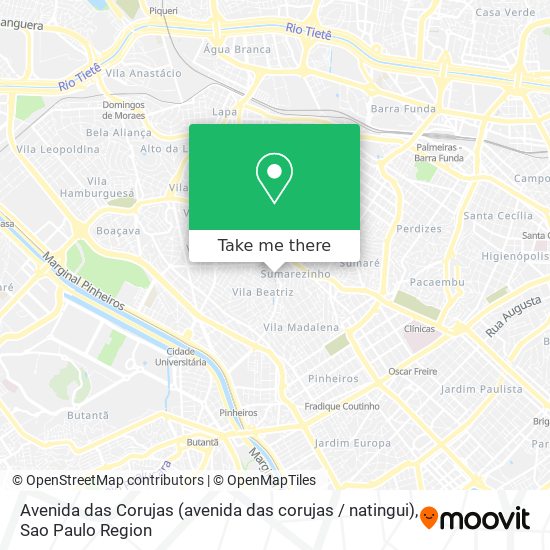 Mapa Avenida das Corujas (avenida das corujas / natingui)