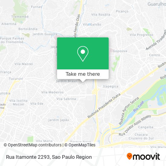 Rua Itamonte 2293 map