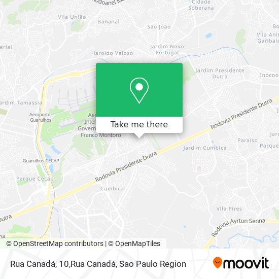 Rua Canadá, 10,Rua Canadá map
