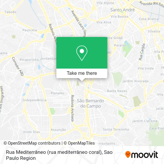 Rua Mediterrâneo (rua mediterrâneo coral) map