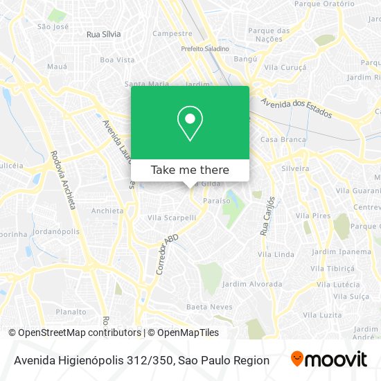 Mapa Avenida Higienópolis 312/350