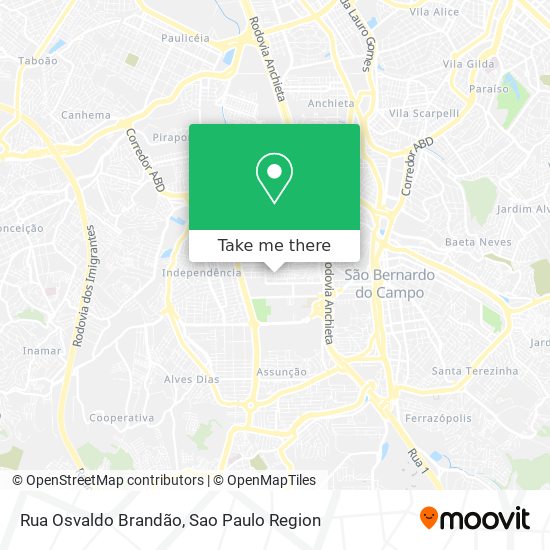 Rua Osvaldo Brandão map