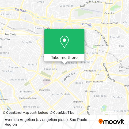 Mapa Avenida Angélica (av angélica piauí)