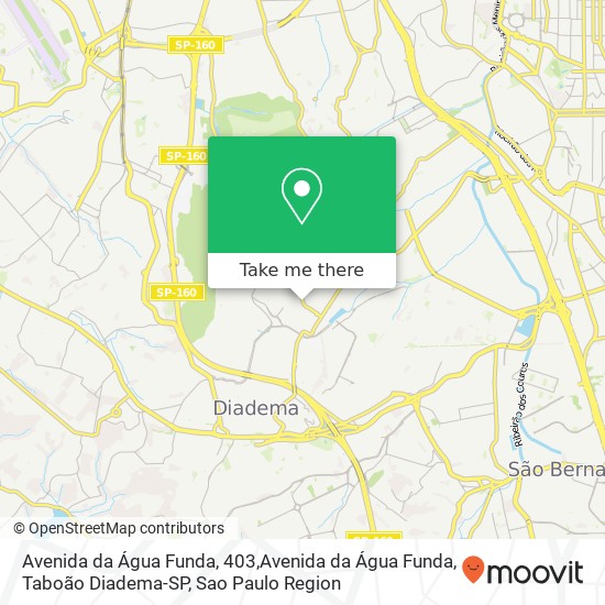 Avenida da Água Funda, 403,Avenida da Água Funda, Taboão Diadema-SP map