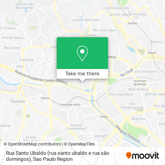 Mapa Rua Santo Ubaldo (rua santo ubaldo e rua são domingos)