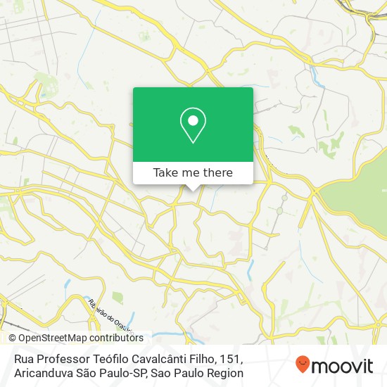 Rua Professor Teófilo Cavalcânti Filho, 151, Aricanduva São Paulo-SP map