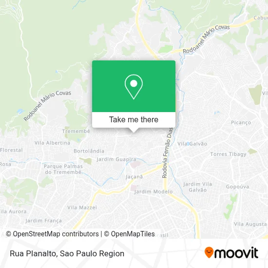 Rua Planalto map