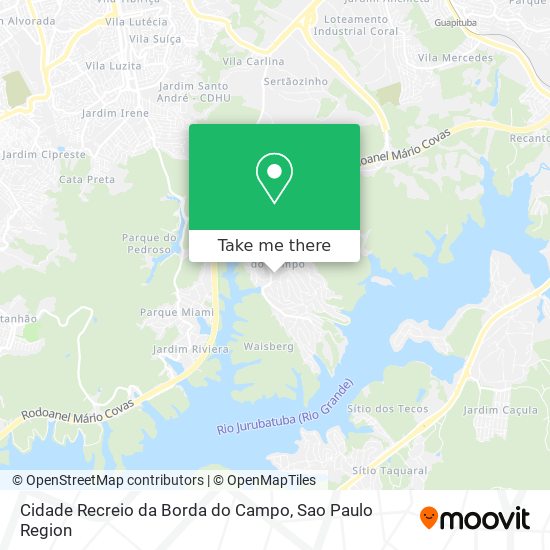 Cidade Recreio da Borda do Campo map