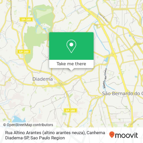 Rua Altino Arantes (altino arantes neuza), Canhema Diadema-SP map