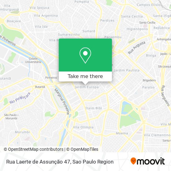Mapa Rua Laerte de Assunção 47