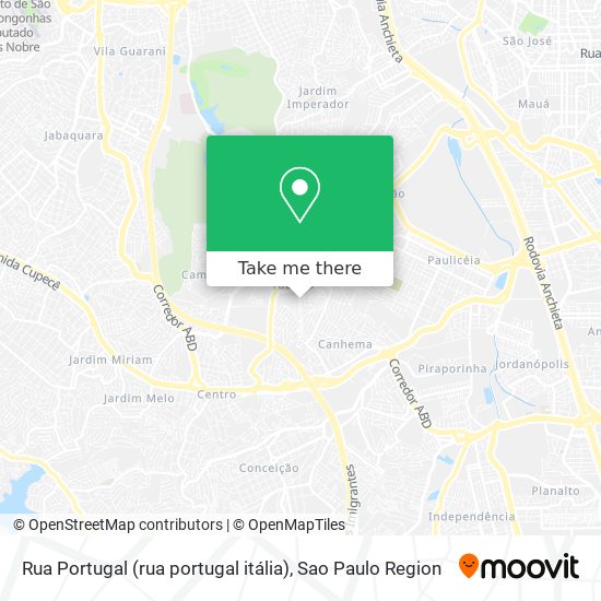 Mapa Rua Portugal (rua portugal itália)