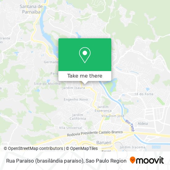 Rua Paraíso (brasilândia paraíso) map