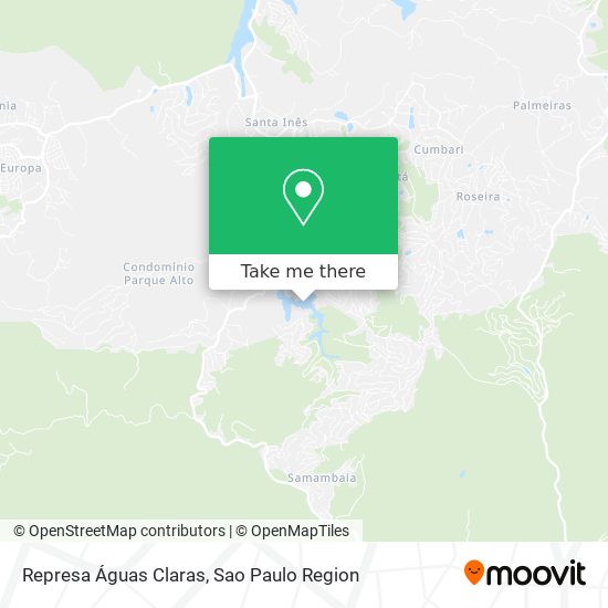 Represa Águas Claras map