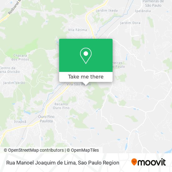 Mapa Rua Manoel Joaquim de Lima