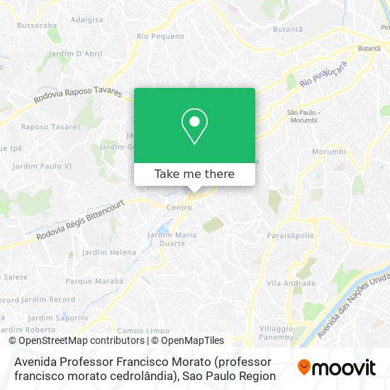 Avenida Professor Francisco Morato (professor francisco morato cedrolândia) map