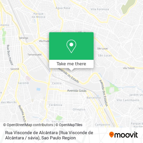 Mapa Rua Visconde de Alcântara