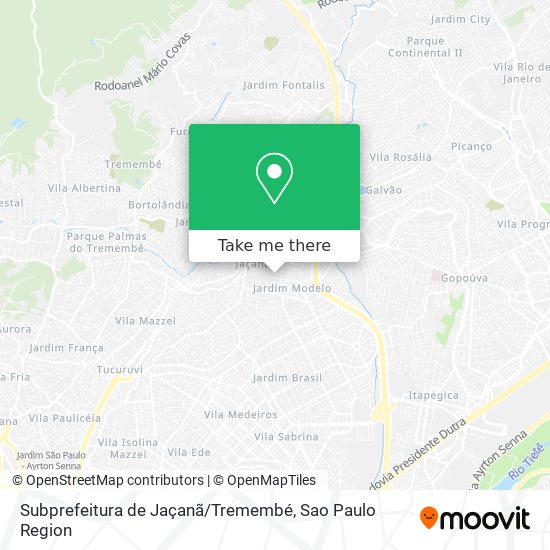 Subprefeitura de Jaçanã / Tremembé map