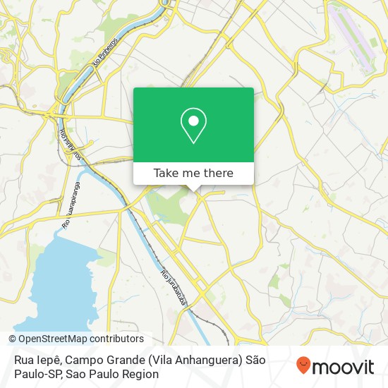 Mapa Rua Iepê, Campo Grande (Vila Anhanguera) São Paulo-SP