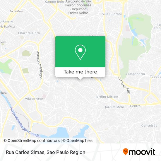 Mapa Rua Carlos Simas