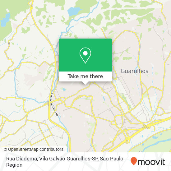 Rua Diadema, Vila Galvão Guarulhos-SP map