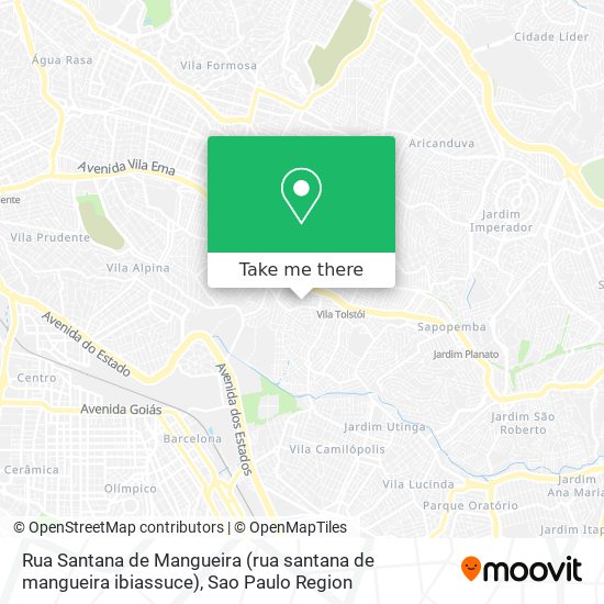 Mapa Rua Santana de Mangueira (rua santana de mangueira ibiassuce)