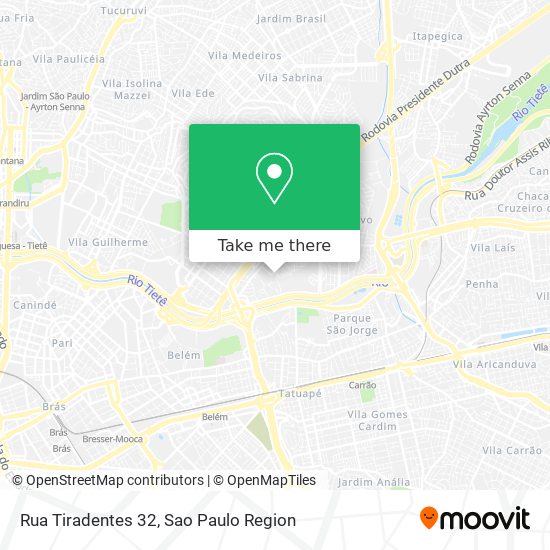 Mapa Rua Tiradentes 32