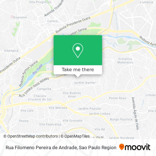 Rua Filomeno Pereira de Andrade map