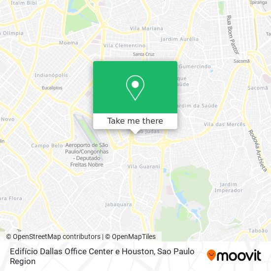 Mapa Edifício Dallas Office Center e Houston