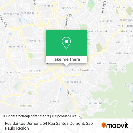 Mapa Rua Santos Dumont, 54,Rua Santos Dumont