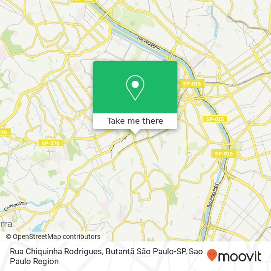 Mapa Rua Chiquinha Rodrigues, Butantã São Paulo-SP