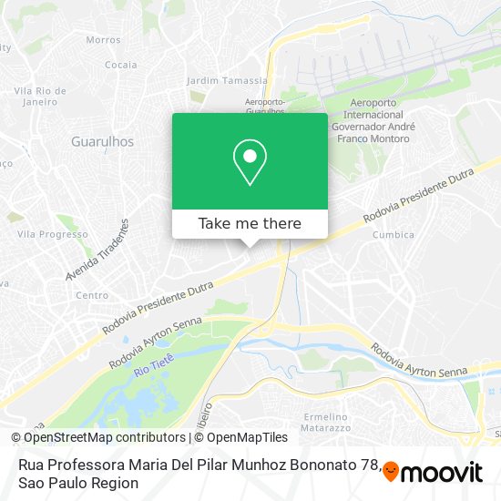 Mapa Rua Professora Maria Del Pilar Munhoz Bononato 78