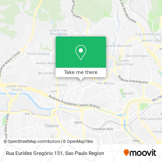 Rua Eurídes Gregório 131 map
