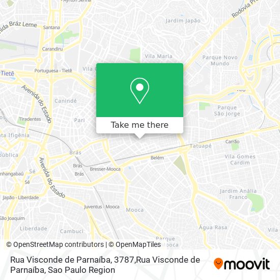 Mapa Rua Visconde de Parnaíba, 3787,Rua Visconde de Parnaíba