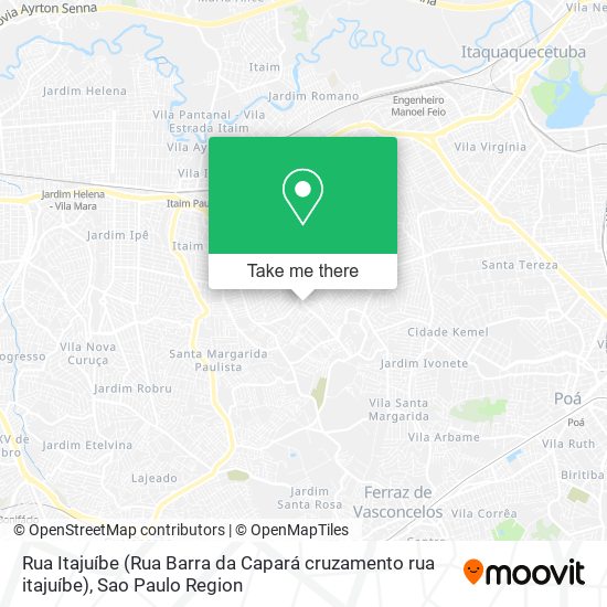 Mapa Rua Itajuíbe (Rua Barra da Capará cruzamento rua itajuíbe)