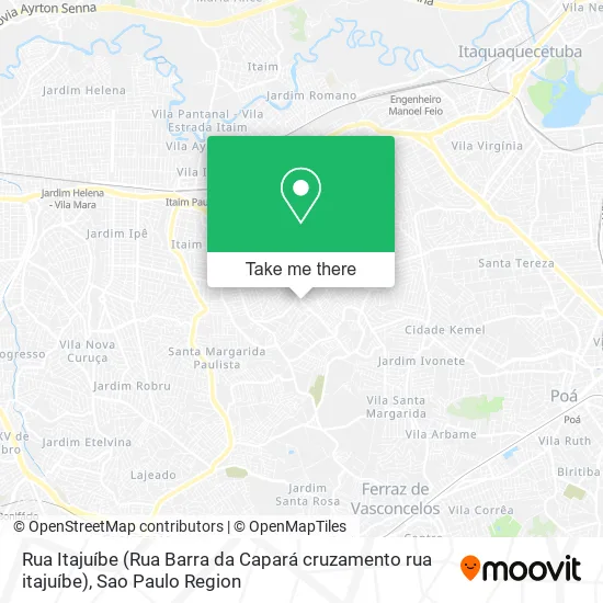 Rua Itajuíbe (Rua Barra da Capará cruzamento rua itajuíbe) map