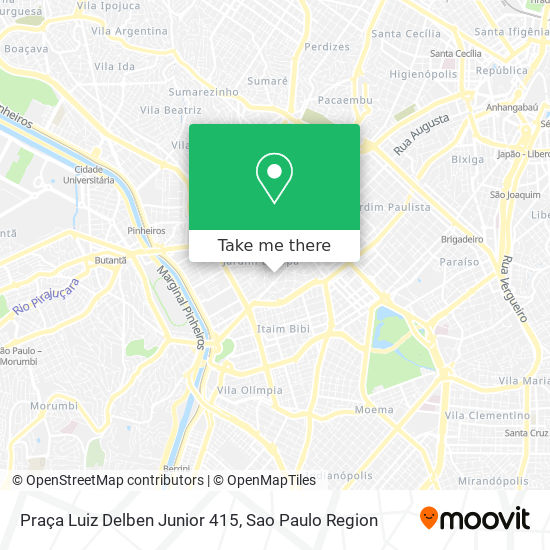 Mapa Praça Luiz Delben Junior 415