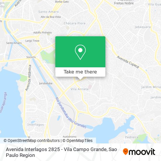 Avenida Interlagos 2825 - Vila Campo Grande map