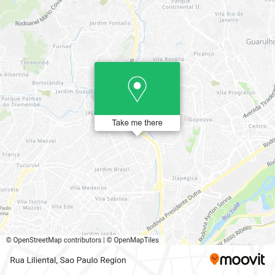 Rua Liliental map