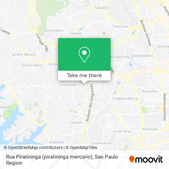 Rua Piratininga (piratininga mercúrio) map