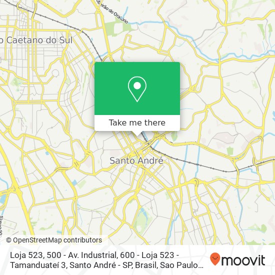 Loja 523, 500 - Av. Industrial, 600 - Loja 523 - Tamanduateí 3, Santo André - SP, Brasil map