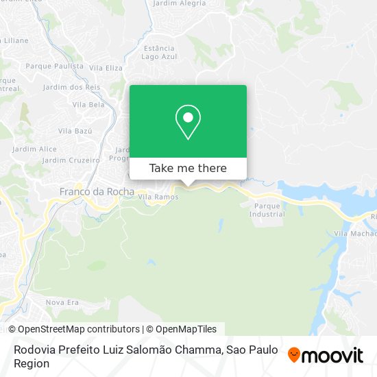 Mapa Rodovia Prefeito Luiz Salomão Chamma