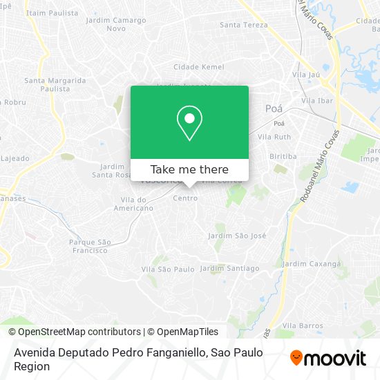 Mapa Avenida Deputado Pedro Fanganiello